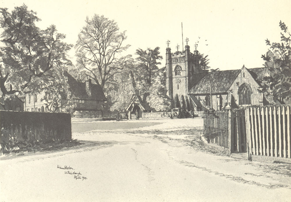 HAMBLEDEN. St. Mary-the-Virgin. Buckinghamshire. By W Fairclough 1946 print